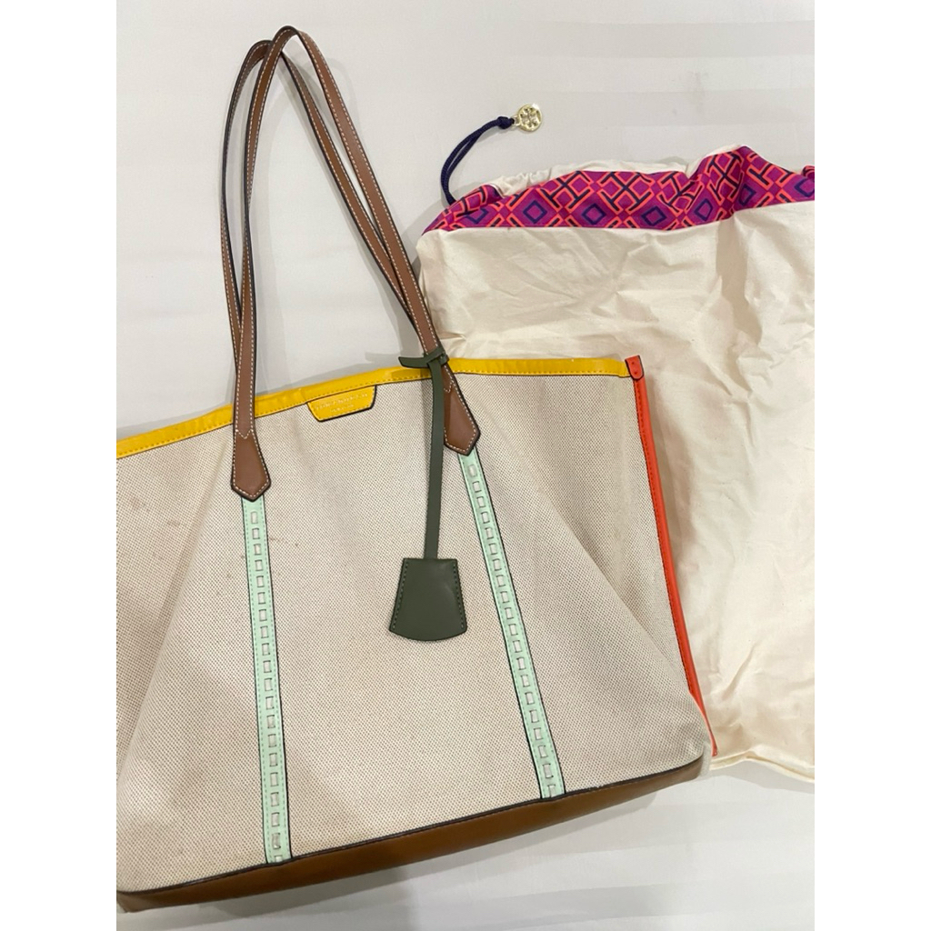 Tas Tote Bag Canvas Tory Burch Ori - Preloved