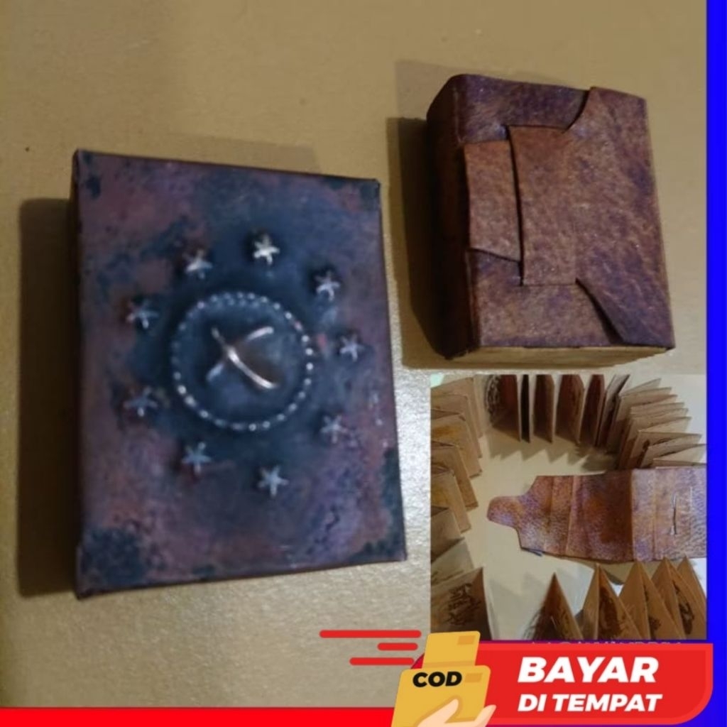 (COD) Setambul andarun jawa lipat tinta emas wadah kuningan antik