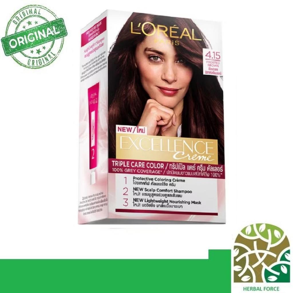 L'OREAL Paris Excellence Creme #4.15 Frosted Brown / Semir Rambut Loreal