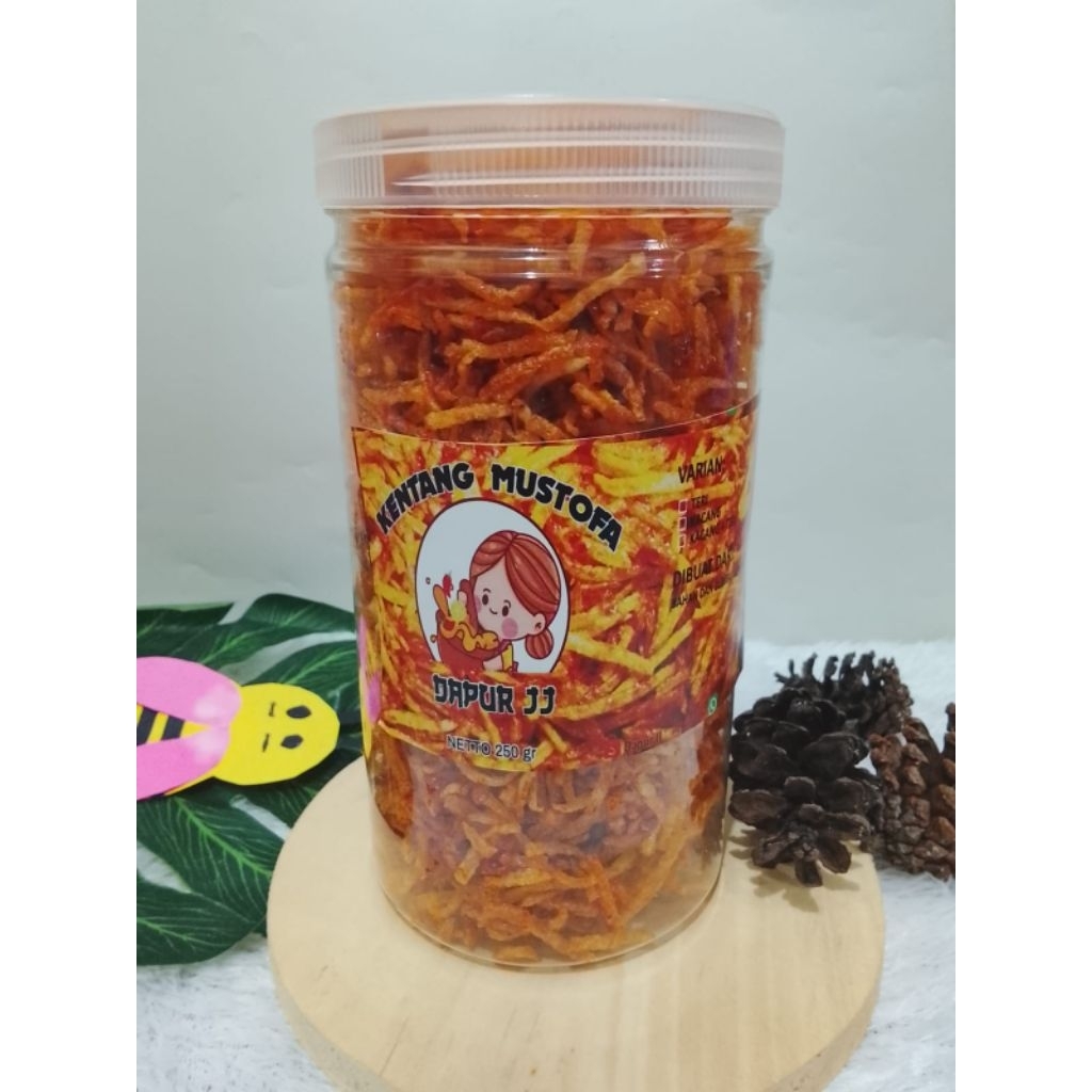 Kentang Mustofa Pedas Manis  Kemasan  toples 1000ml