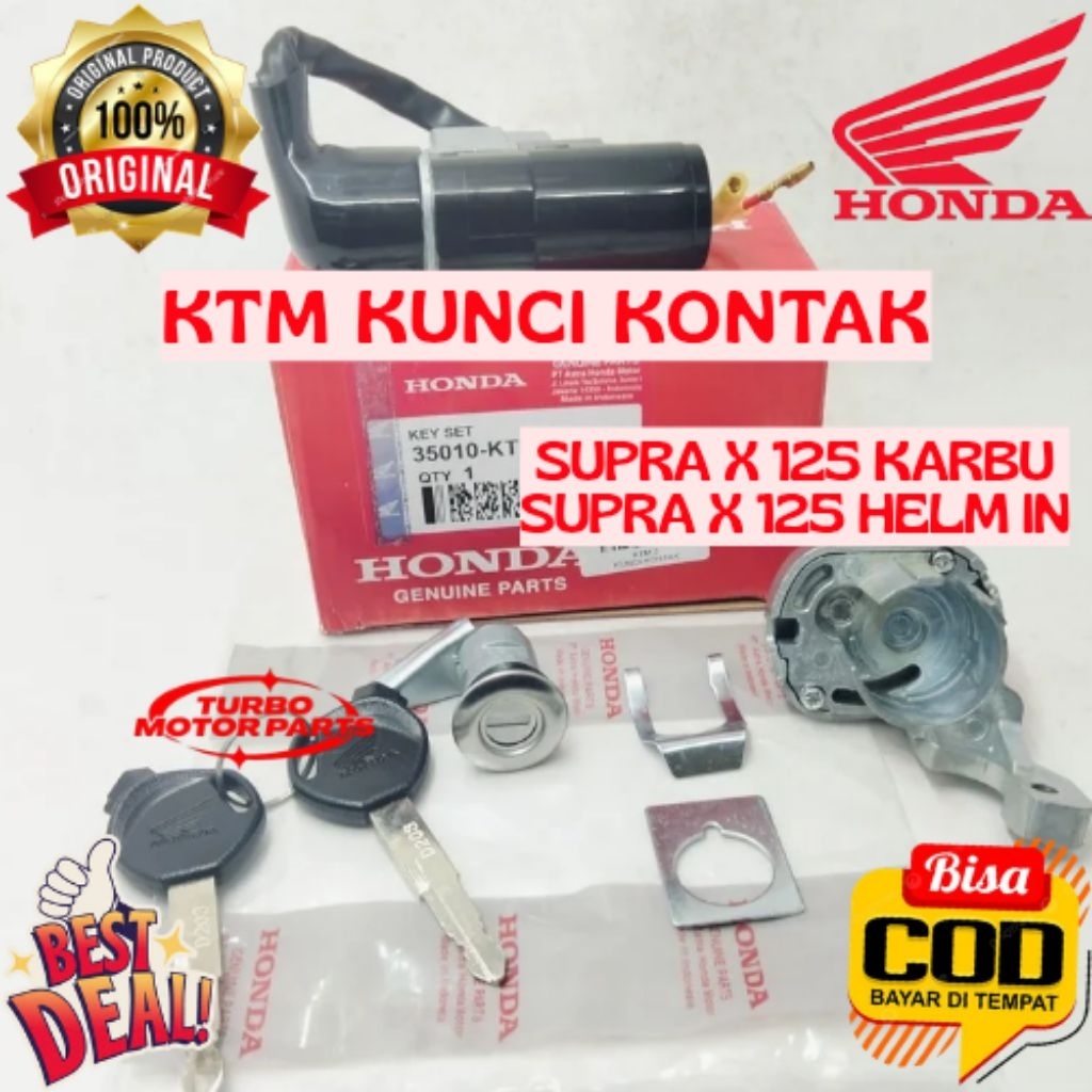 KUNCI KONTAK ORIGINAL HONDA KODE KTM, KUNCI KONTAK SUPRA X 125 KARBU, KUNCI KONTAK SUPRA X 125 HELM 