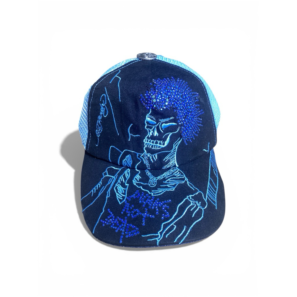 ed hardy punks not dead trucker hat