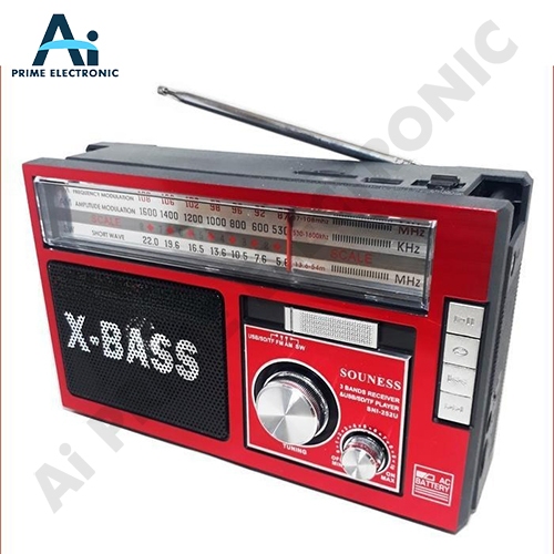 SOUNESS SNI-252 U Radio Portable FM AM SW MP3 USB SD MMC Klasik XBass