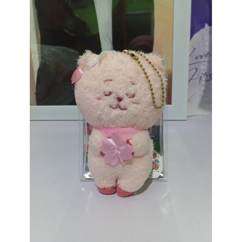 OFFICIAL BT21 RJ KEYRING SPRING PINK