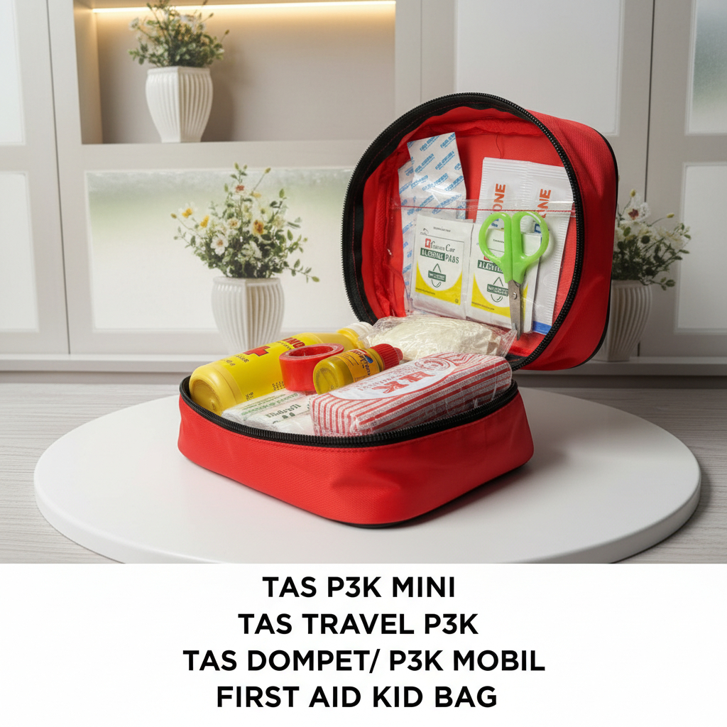 P3K MINI TRAVEL Tas P3K Mini Serbaguna dengan Isi Perlengkapan Pertolongan Pertama untuk Mobil dan P