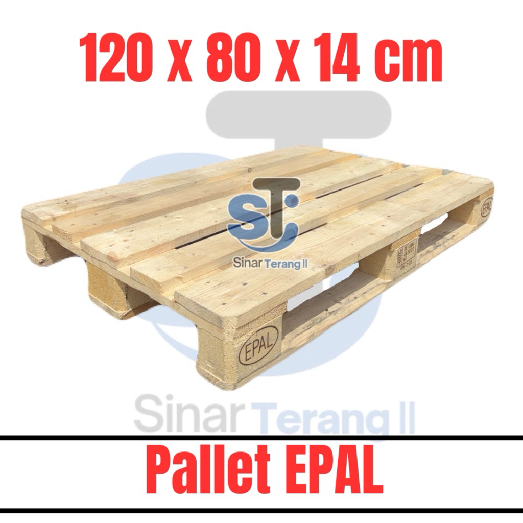 Palet Kayu Epal 120x80x14cm | Palet Kayu Kuat Beban 2 Ton