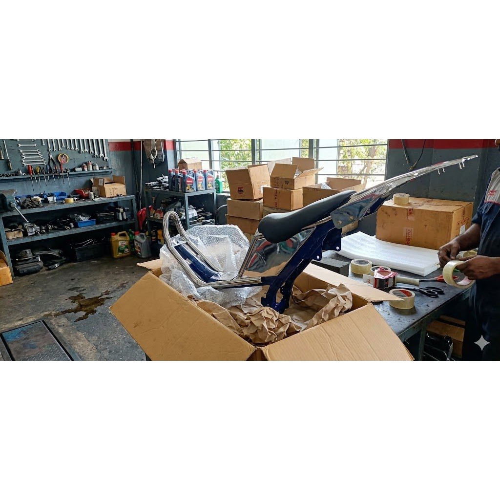 frame ,rangka ojek gabah ,taxi gabah .