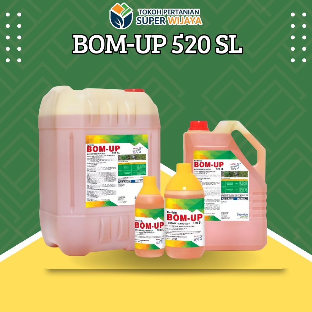 Herbisida Bom Up 520 SL 5 Liter - Sistemik, Non-selektif, Tahan Hujan