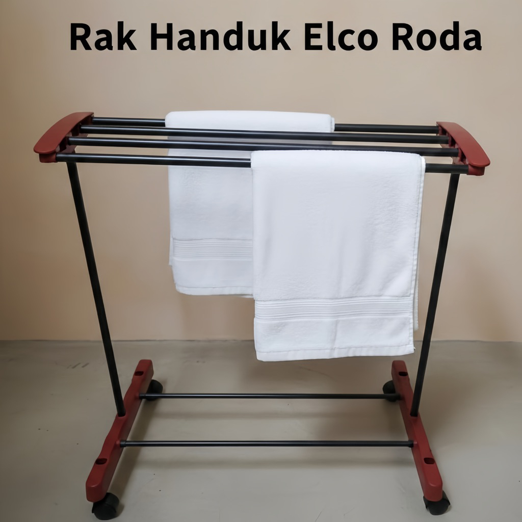 [COD] JEMURAN HANDUK RODA ELCO PLASTIK - RAK HANDUK RODA SERBAGUNA