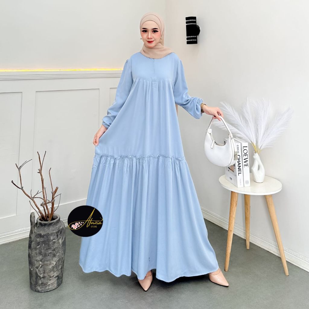 Gamis Rayon Twill Premium Ori Tebal Polos