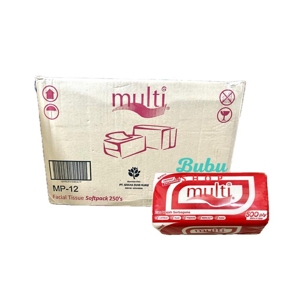 ( 1 Dus ) tisu Multi 250 sheets 2 ply ( 1 Dus )