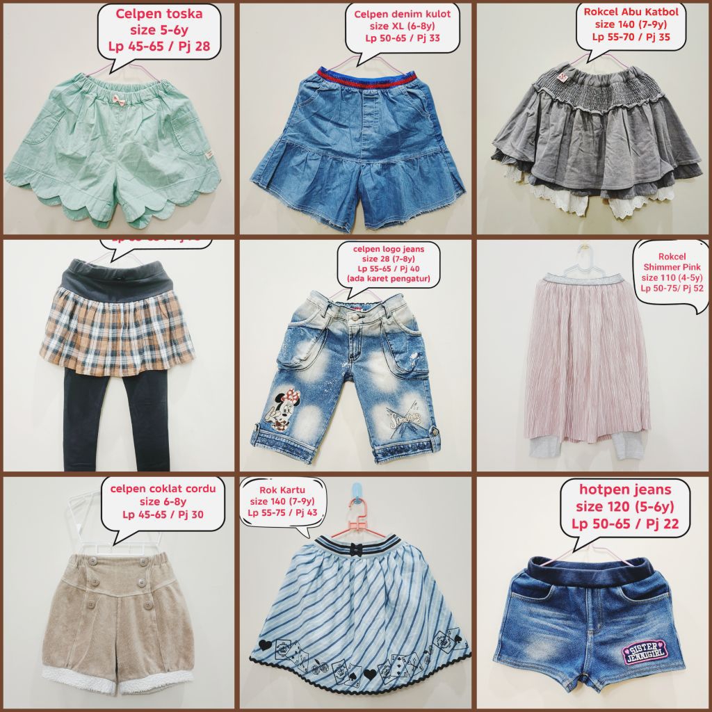 Celpen, Legging, Rok, Rokcel, Anak Cewek 4-12th || Lillaby