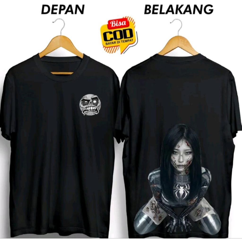 Kaos Distro HANTU VIRAL HOT SEKSI SAPIDERMAN Kaos Sablon Custom/Kaos T-shirt Pria Dan Wanita
