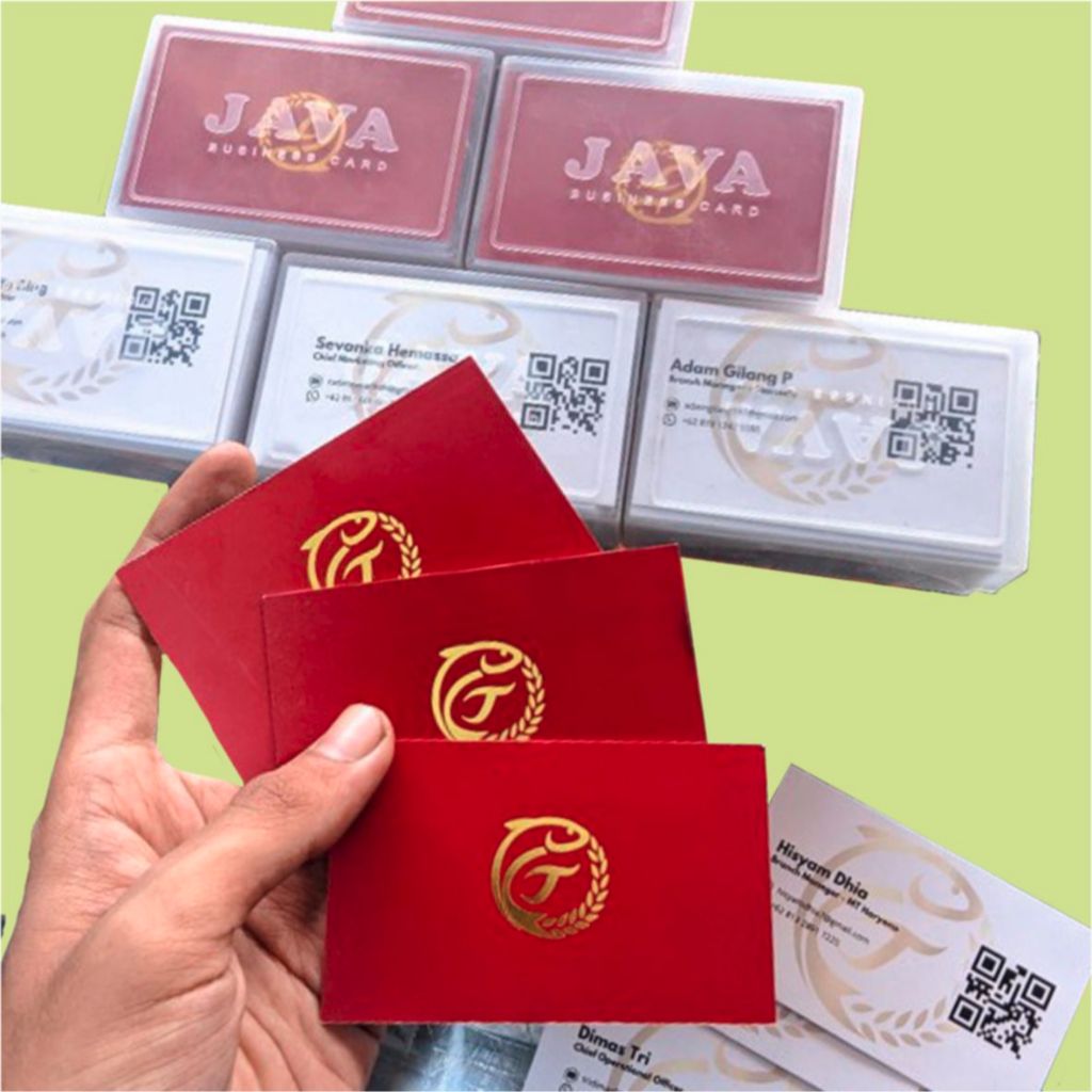 Cetak Kartu Nama Bolak Balik Poly Emas Satu Sisi