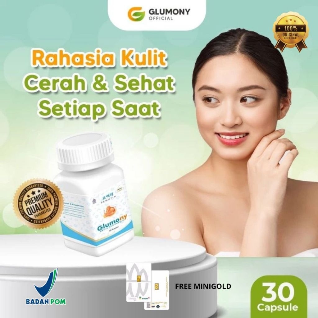 [TERLARIS] GLUMONY PEMUTIH BADAN KOREA AMPUH | GLUMONY ORIGINAL GLUTATHIONE DIJAMIN AMPUH