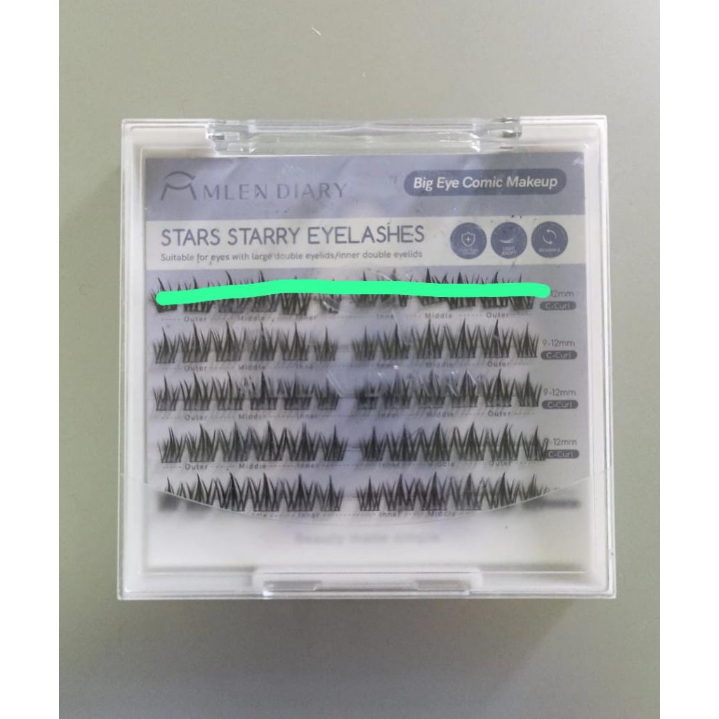preloved fake lashes mlen diary stars starry eyelashes