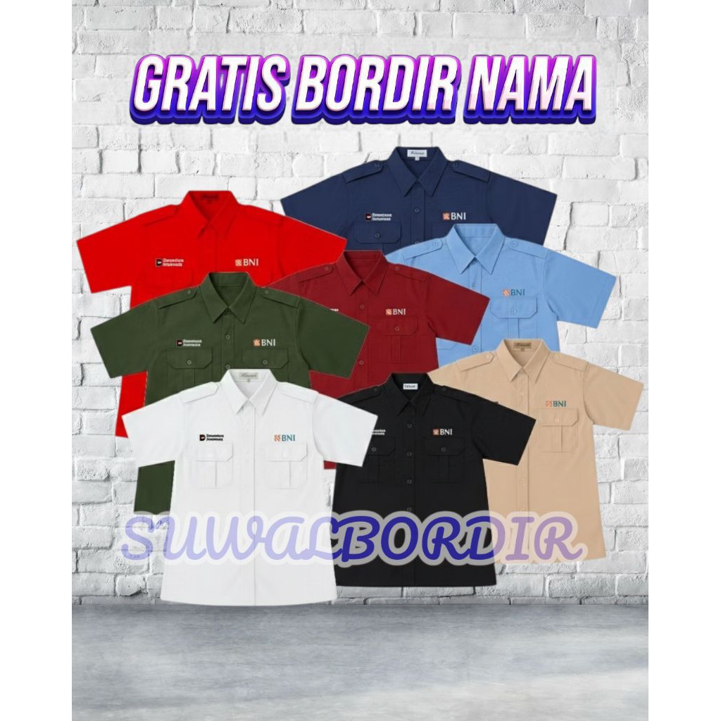 SERAGAM DANANTARA BNI LENGAN PENDEK TERBARU KEMEJA DANANTARA BNI KEMEJA BNI SERAGAM BNI ATASAN BAJU 