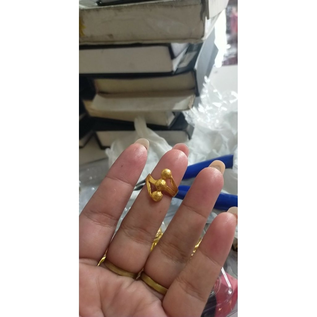 Cincin Koin Asli 91 Bahan Uang 500an/Kuningan