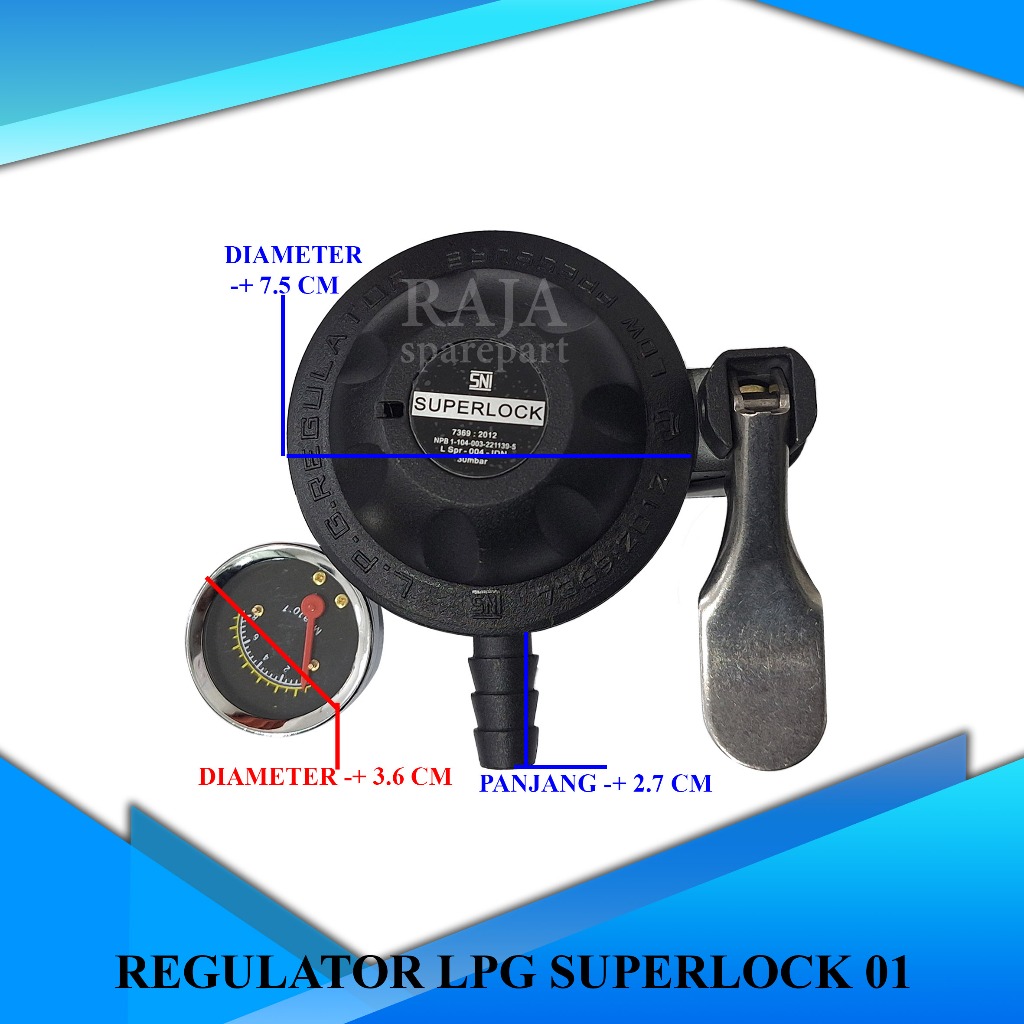 RLS1 SUPERLOCK / KEPALA REGULATOR GAS ELPIGI / REGULATOR LPG SUPERLOCK 01
