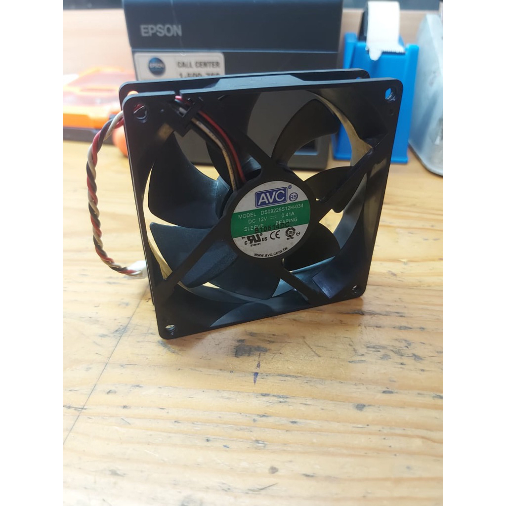 [SECOND ORI] Fan Kipas Casing AVC 12V 0.41A 3 kabel Second original 9 CM