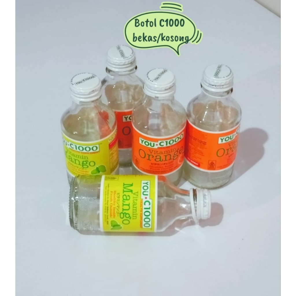 Botol kaca/botol kosong bekas minuman You•C1000