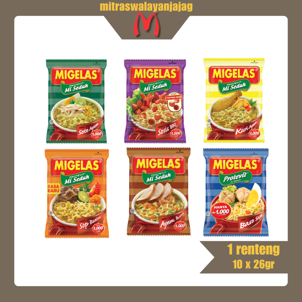 Mie Gelas Cup Mini Rencengan 10 pcs – Praktis & Lezat
