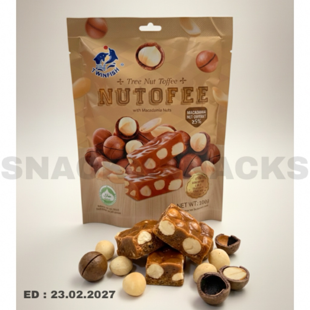 SNACK MALAYSIA - Twinfish Nutofee with Macadamia Nuts 108g - HALAL
