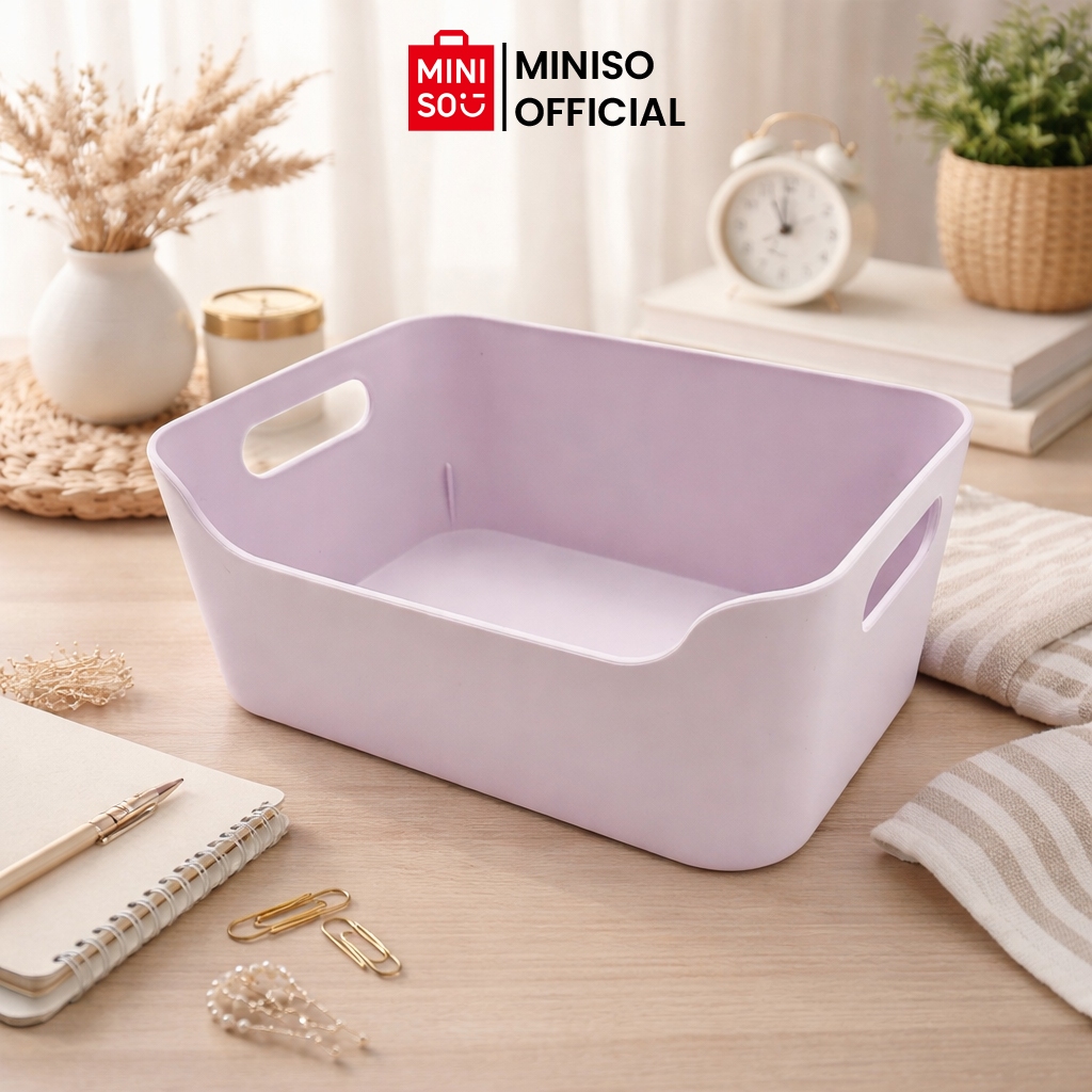 MINISO Macaron Storage Box Kotak Penyimpanan Bahan Makanan Perlengkapan Rumah Multifungsi Kapasitas 