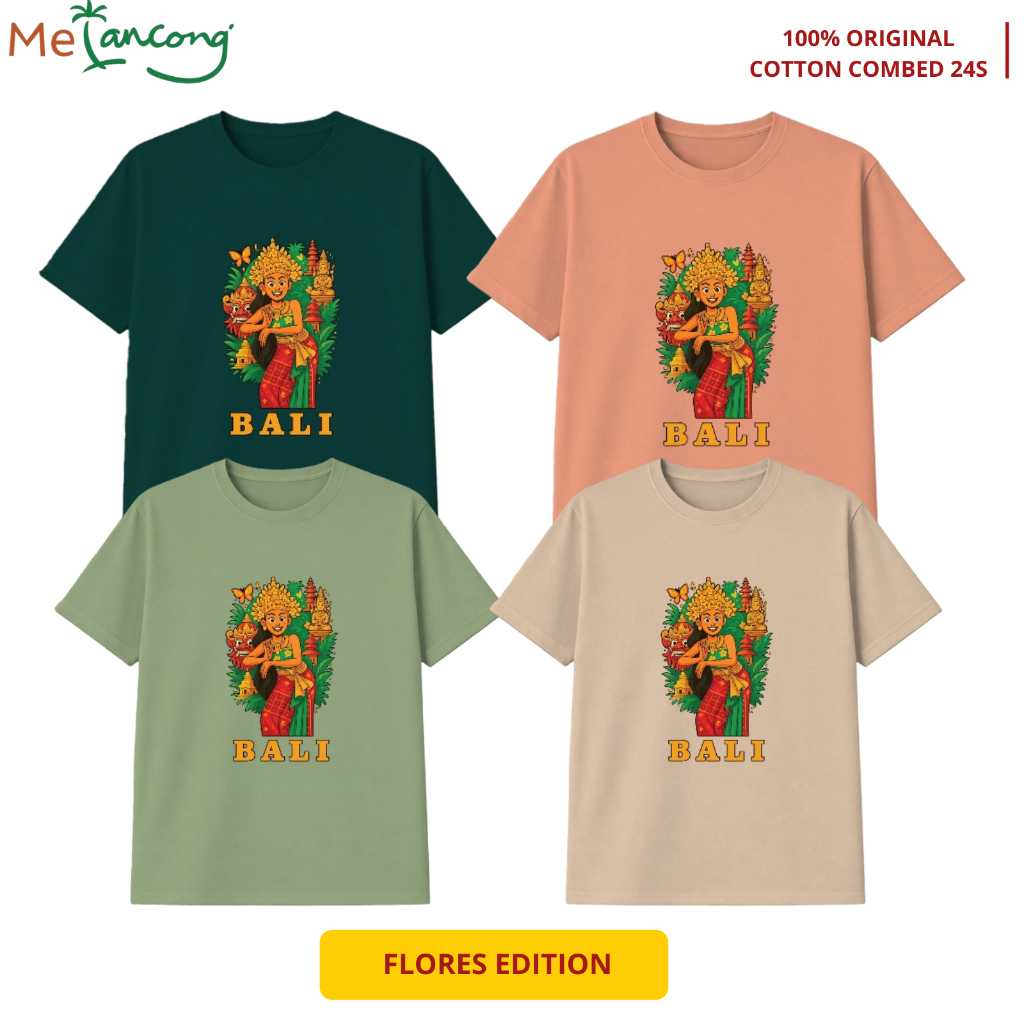 T-shirt Kaos Lengan Pendek Baju Pria Wanita Combed Cowok High Kain Bali KSBL041