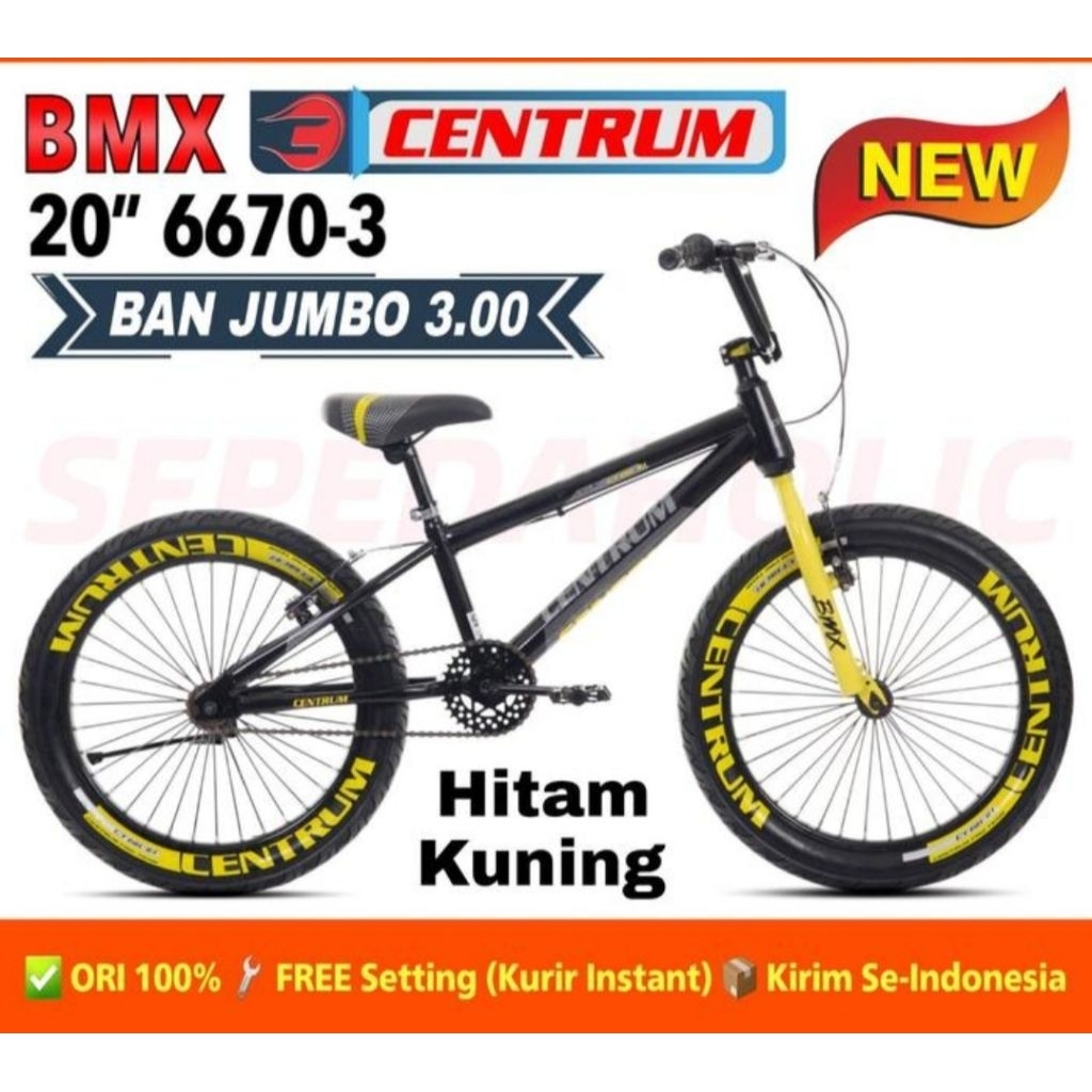 Sepeda BMX Centrum 6670-3 20Inch Ban Jumbo