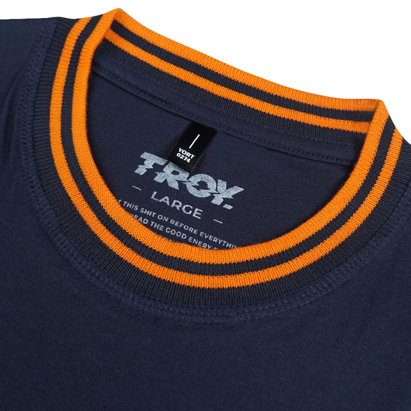 Troy Company Neck Stripe Tshirt Navy Astralis - Kaos Lengan Pendek Kaos Biru Navy KST 3327-2N2O