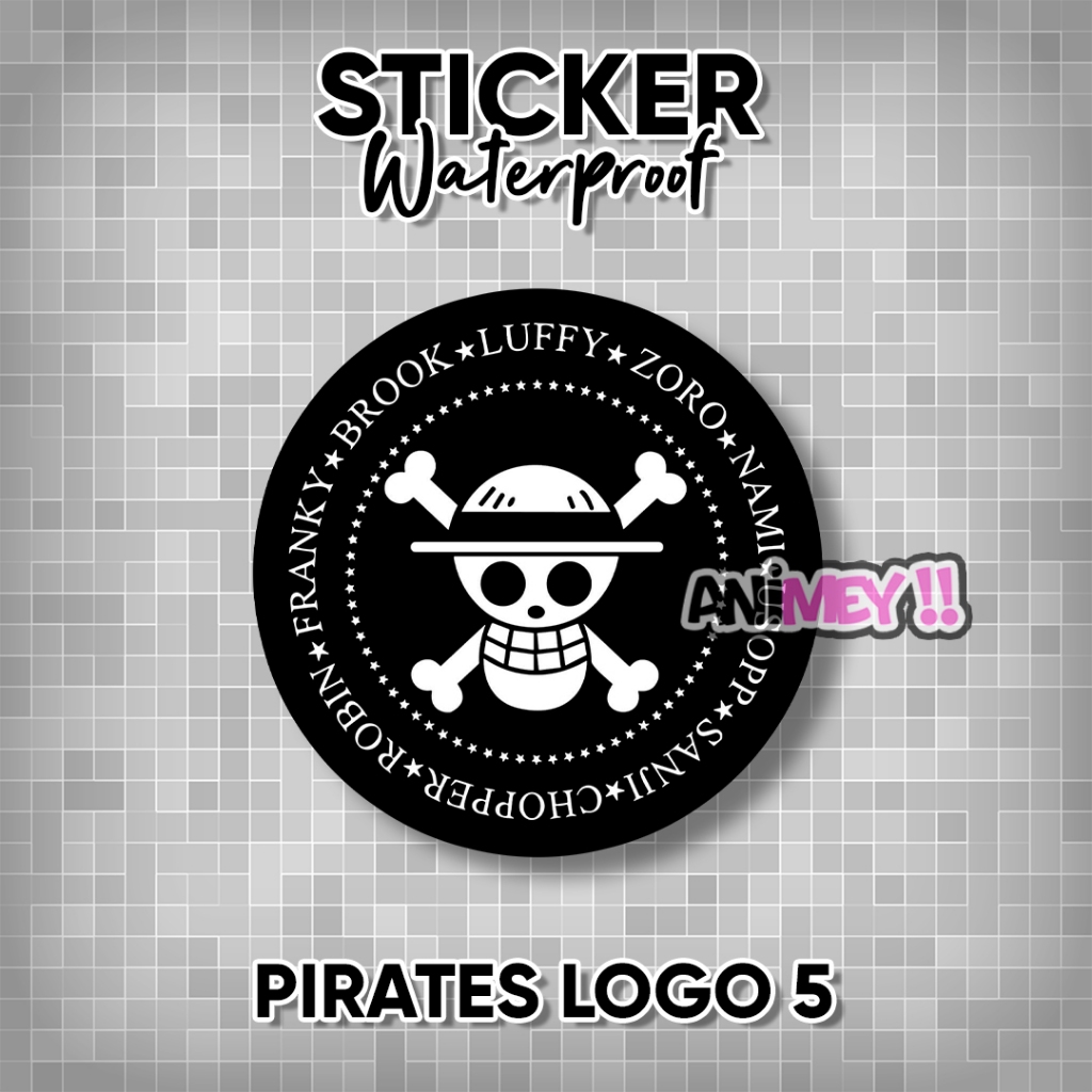 Stiker One Piece Pirates Logo/ Sticker One Piece Waterproof
