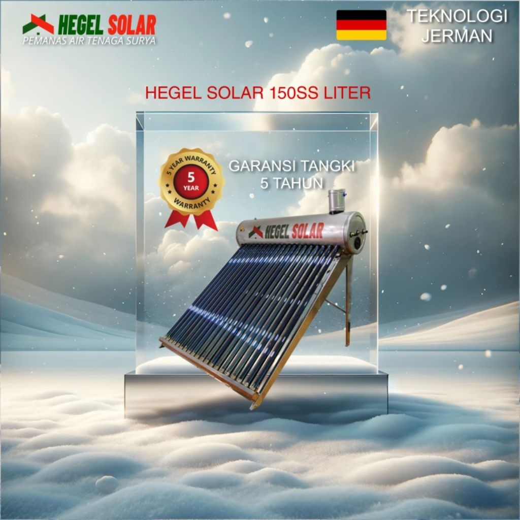 WATER HEATER HEGEL SOLAR 150 LITER (DIRECT SYSTEM) TENAGA SURYA