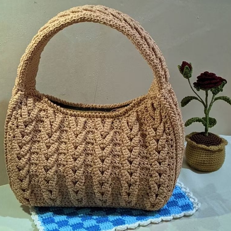 Miu Miu Bag Handmade By Simplethings | Tas Rajut Miu Miu | Tas Rajut Motif Kepang