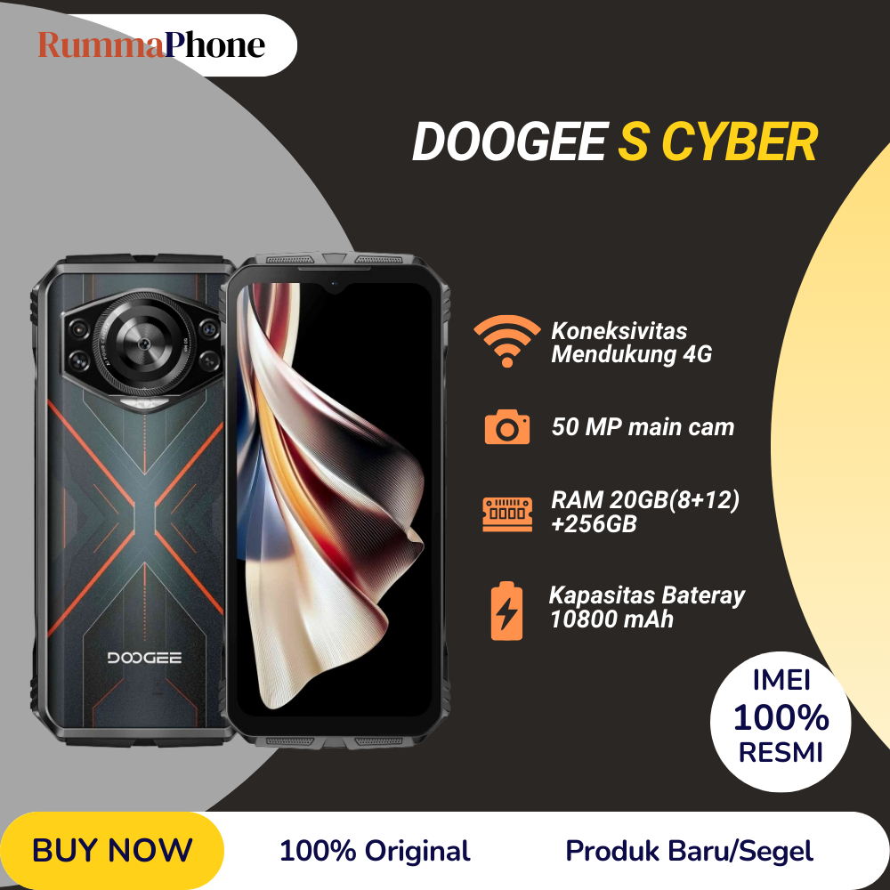DOOGEE S CYBER 4G  Rugged Smartphone RAM 20GB+256GB ROM Android 14 6.8" IPS 2400 x 1080 10800mAh