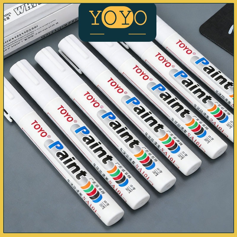 TOYO Spidol Warna Spidol Ban White Paint Marker Paint Tahan Air dan Anti Luntur