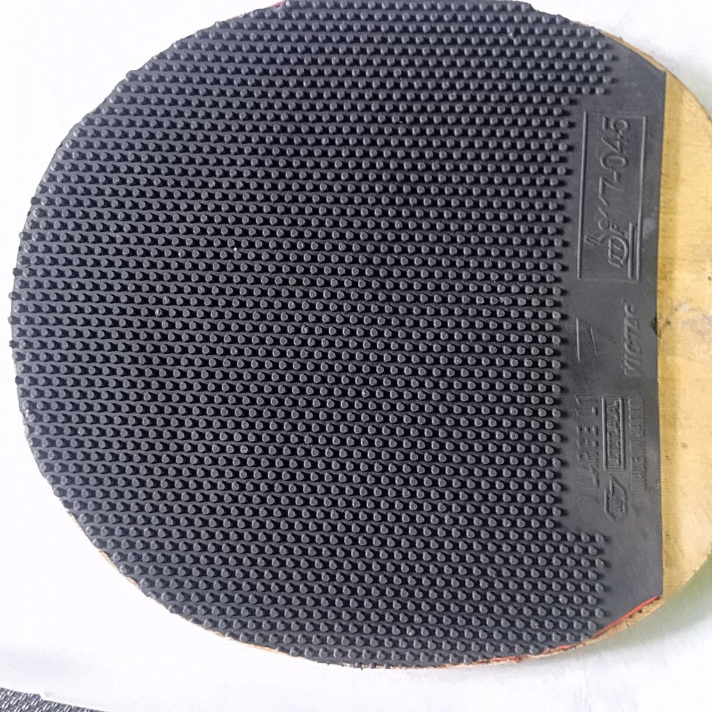 Victas V Large L1 japan spon ori 2mm uk. 148x140mm karet bintik serang/pendek tenis meja hitam bekas