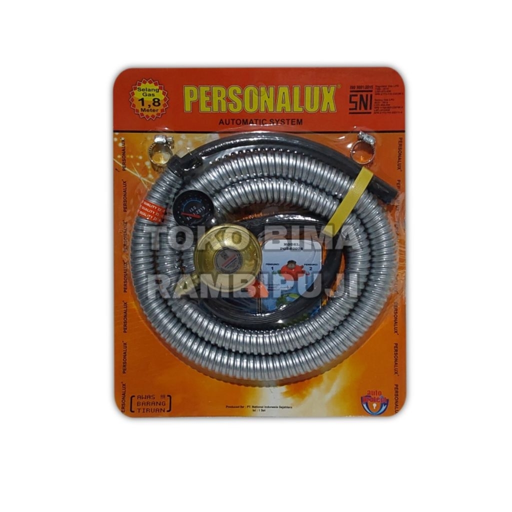 Selang Regulator set PERSONALUX Aman, Hemat Gas,