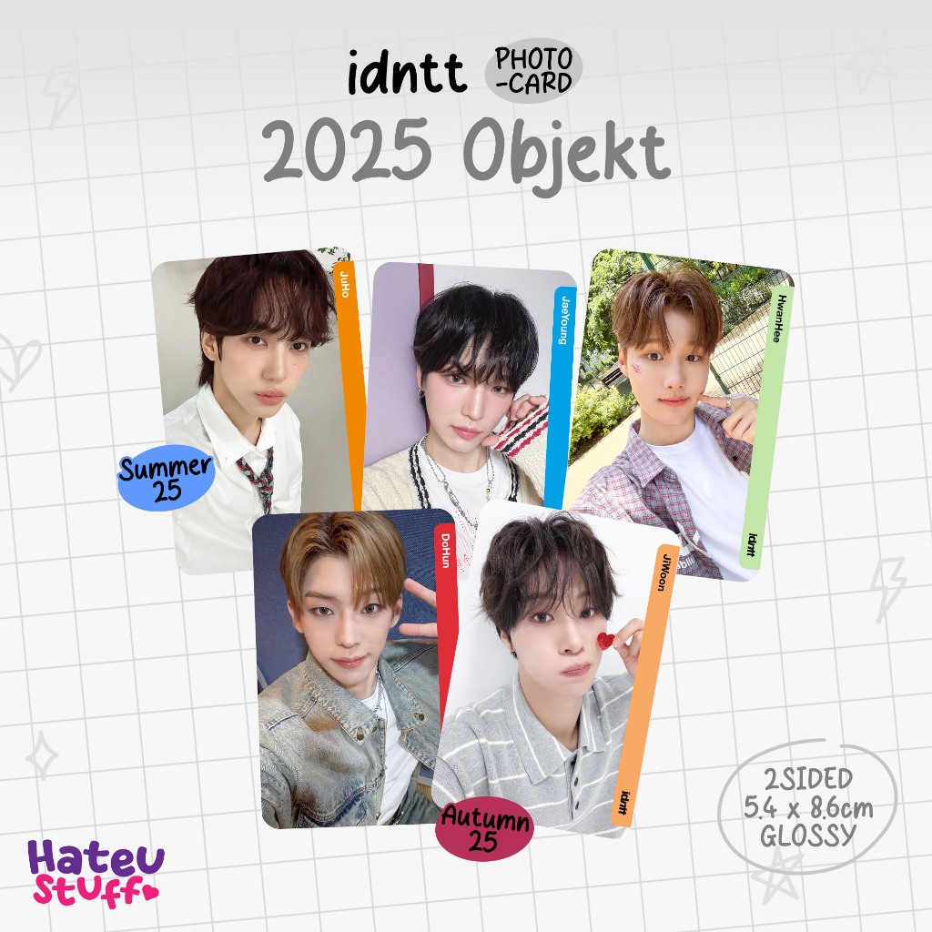 [SET 7pcs] idntt Unofficial Photocard Autumn25 Summer25 Objekt