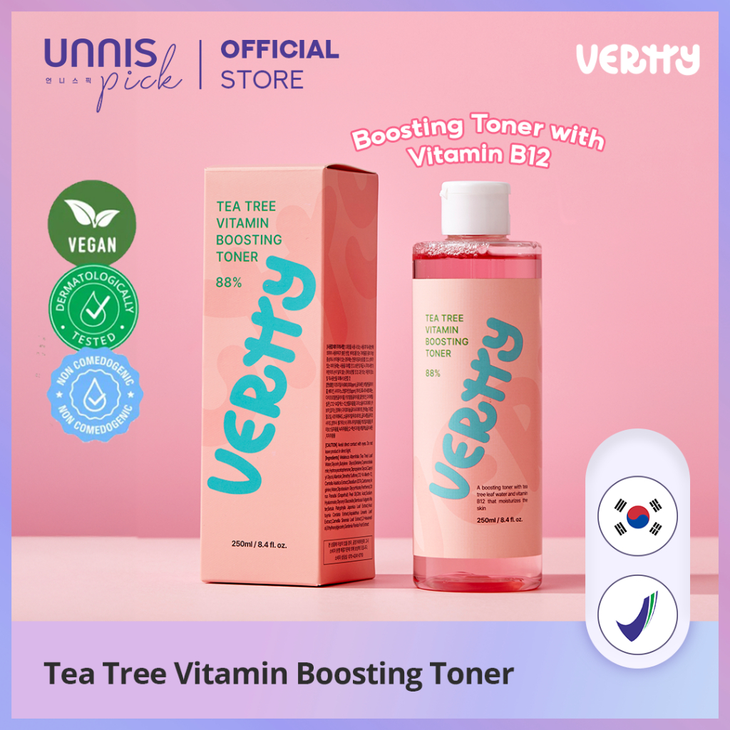 [CLEARANCE] VERTTY - Tea Tree Vitamin Boosting Toner | Toner Mencerahkan Kulit Wajah | Toner Korea