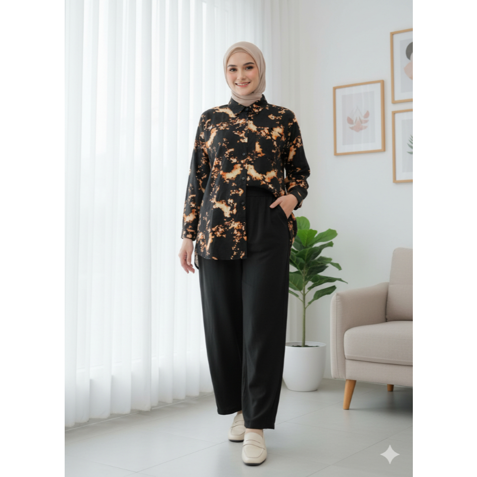SETELAN KEMEJA LENGAN PANJANG MOTIF TERBARU CANDY LADY CLOTHES PROJECT