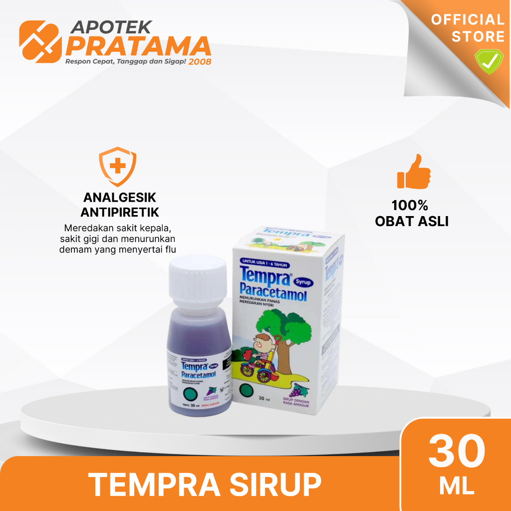 TEMPRA SIRUP (30ML, 60ML) / TEMPRA SIRUP DEMAM ANAK