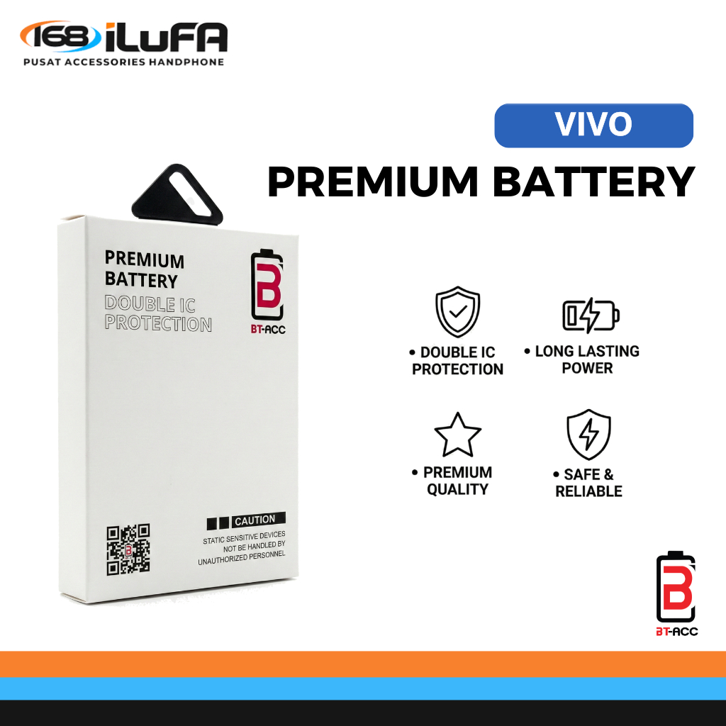BT-ACC Premium Battery Vivo Android - Baterai Tanam Vivo S1 V20 V7 Y15 Y20 Y21 Y55 Y91