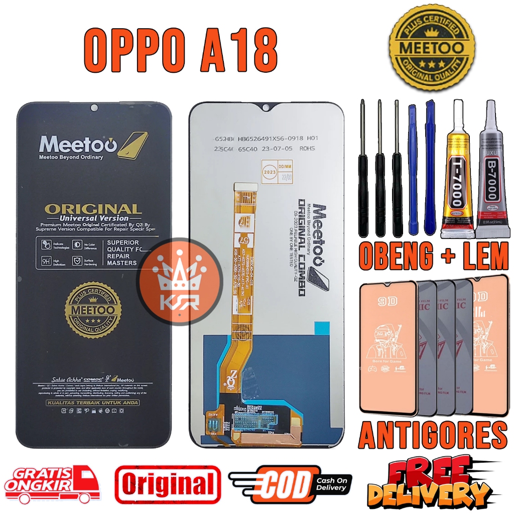 Lcd OPPO A18 Touchscreen ORI OEM Original MEETO Fullset