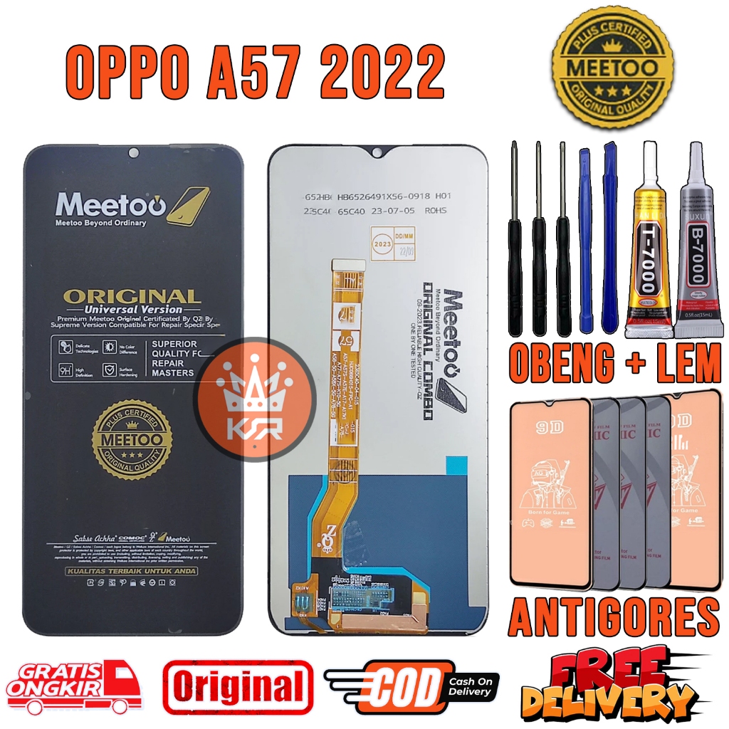 Lcd OPPO A57 2022 Touchscreen ORI OEM Original MEETO Fullset