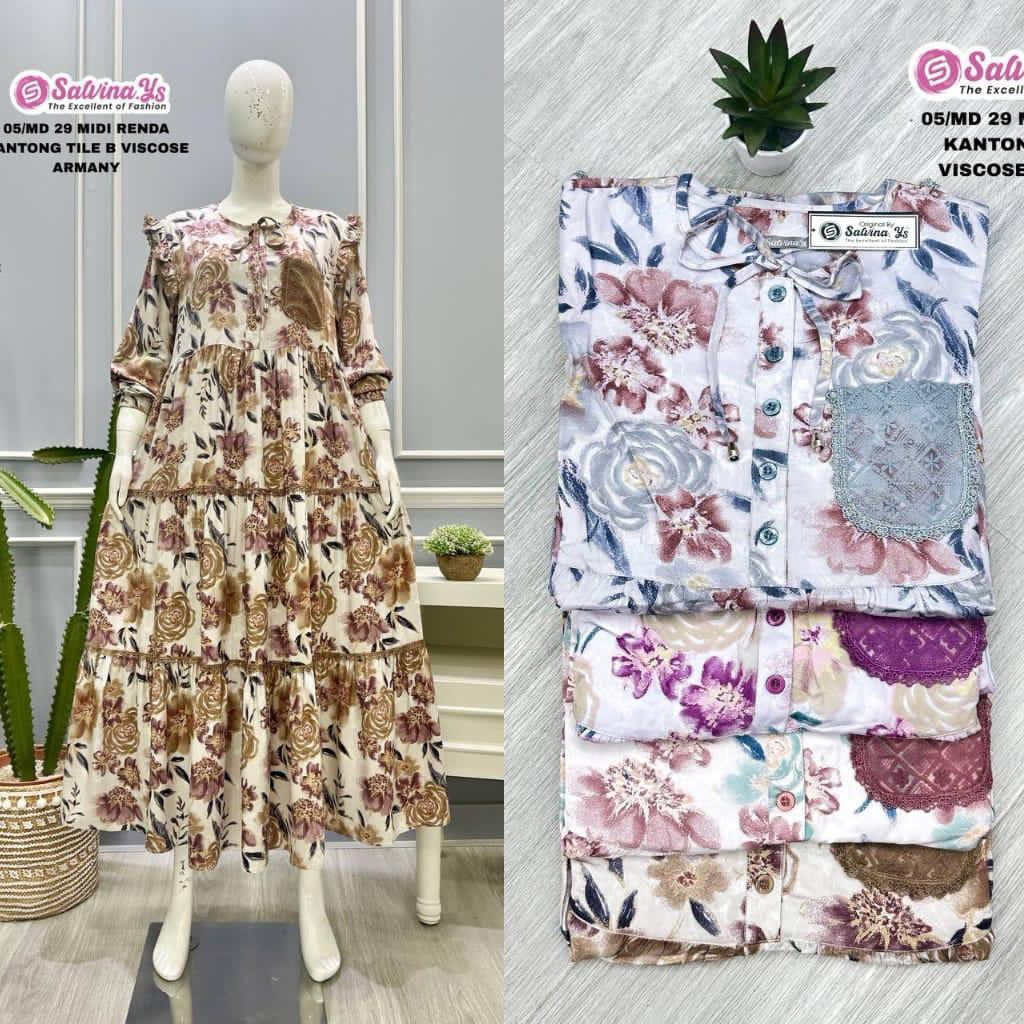 Gamis Salvina Renda Motif Premium