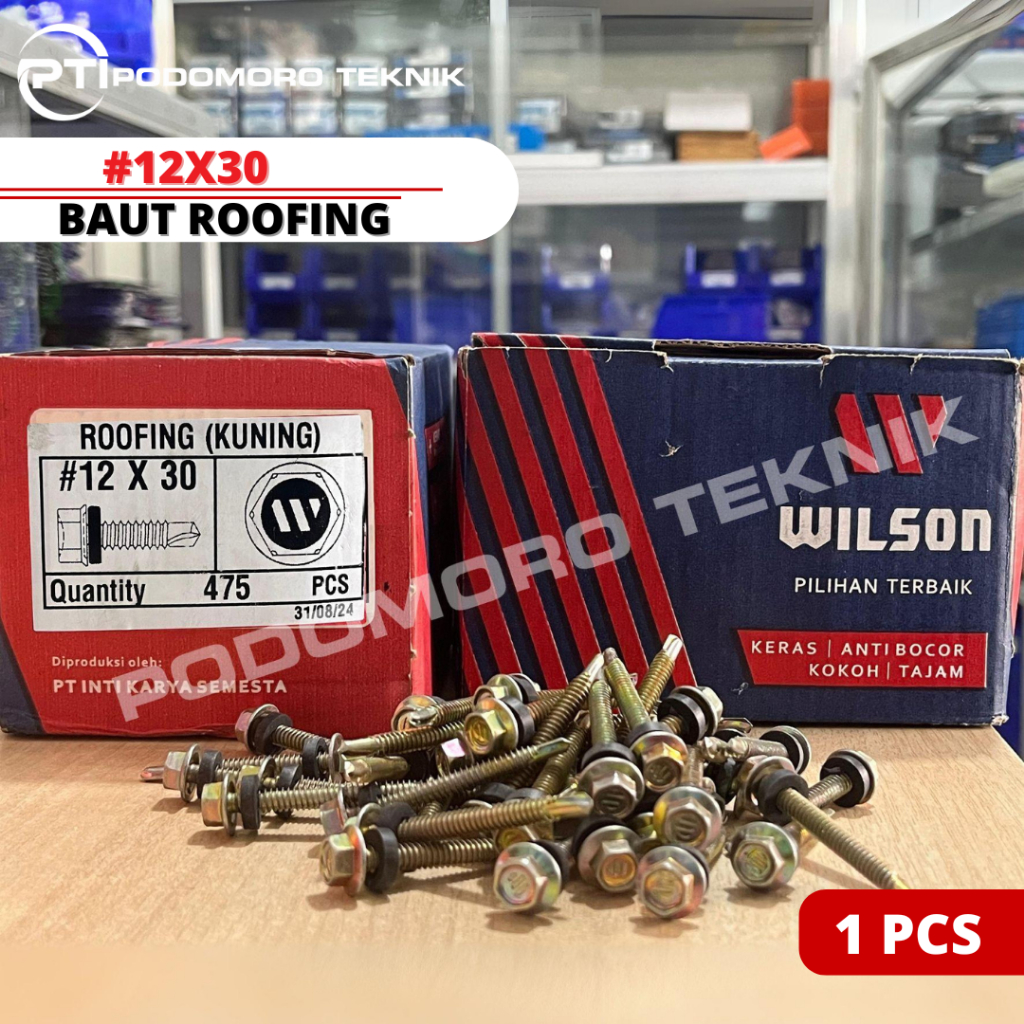 Sekrup Roofing HEX / SDS #12X30 Sekrup Atap Baja Ringan 12x30 (3 cm)