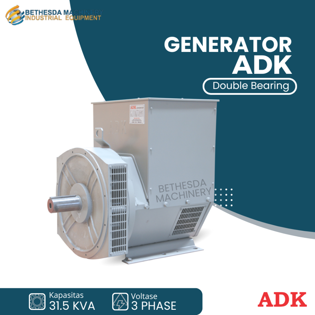 ADK Generator 31,3 Kva [ Double Bearing ] Generator 3 Phase