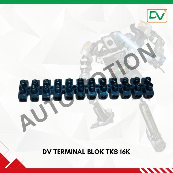 DV Terminal Blok TKS 16K Hitam 164.5x25.3x19mm Kabel 16mm Arus 30A Voltase 380V Aksesori Switchboard