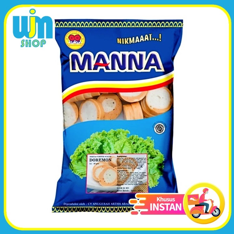 Go Manna Sosis Ikan Bentuk Scallop Doremon 500gr Isi 40 pcs WJM Makassar